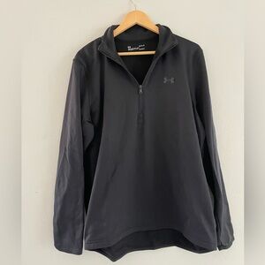 Mens Under Armour Black Quarter-Zip Pullover Sweater